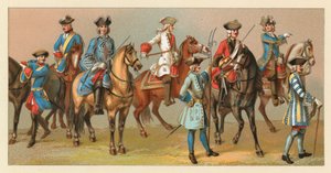Traje del siglo XVIII en Francia de French School