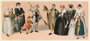 Traje del siglo XVI de Francia de French School