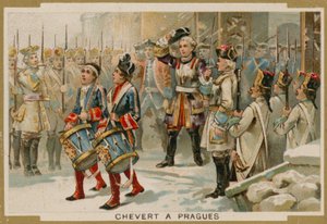 François de Chevert, general francés, en el Sitio de Praga, 1741 de French School
