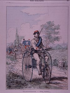 Ciclista del ejército francés (velocipedista) de French School