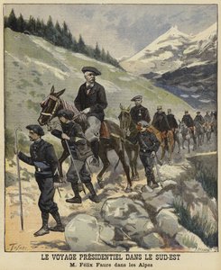 El Presidente francés Félix Faure en los Alpes, 1897 de French School