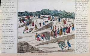 Revolución Francesa: los obreros de los Campos de Marte en 1789 en París. París, Museo Carnavalet de French School