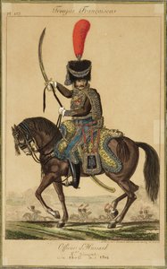 Tropas Francesas: Un Oficial de los Húsares, de 1806 a 1814, publicado por Martinet Libraire, París de French School