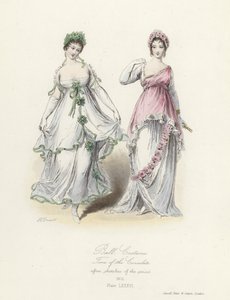 Traje de baile francés, época del Consulado de French School