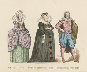 Traje francés, principios del siglo XVII de French School