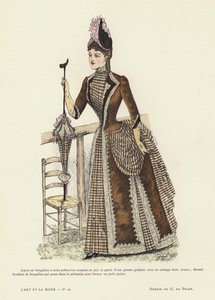 Placa de moda francesa, 1885-86 de French School