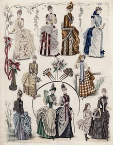 Placa de moda francesa, finales del siglo XIX de French School