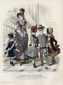 Placa de moda francesa, finales del siglo XIX