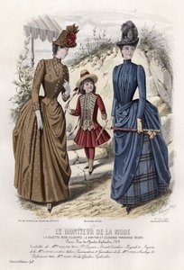 Placa de moda francesa, finales del siglo XIX