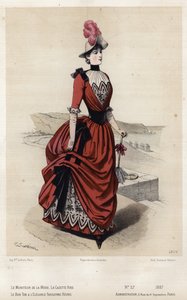 Placa de moda francesa, finales del siglo XIX de French School