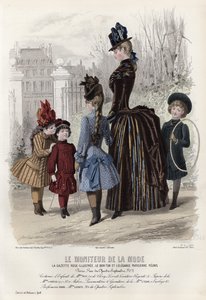 Placa de moda francesa, finales del siglo XIX de French School
