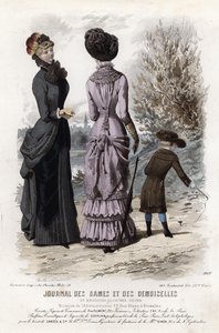 Placa de moda francesa, finales del siglo XIX