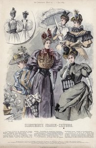 Placa de moda francesa, finales del siglo XIX de French School