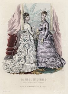 Placa de moda francesa, finales del siglo XIX de French School