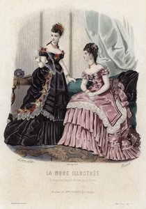 Placa de moda francesa, finales del siglo XIX de French School