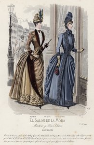 Placa de moda francesa, finales del siglo XIX de French School