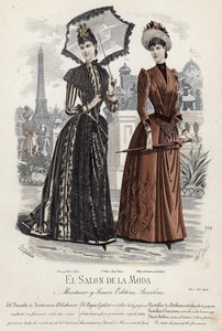 Placa de moda francesa, finales del siglo XIX
