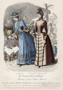 Placa de moda francesa, finales del siglo XIX de French School