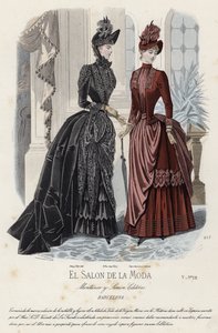 Placa de moda francesa, finales del siglo XIX de French School