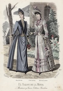 Placa de moda francesa, finales del siglo XIX de French School