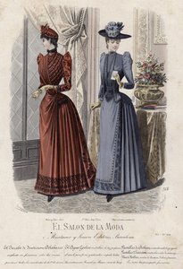 Placa de moda francesa, finales del siglo XIX de French School