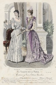 Placa de moda francesa, finales del siglo XIX de French School