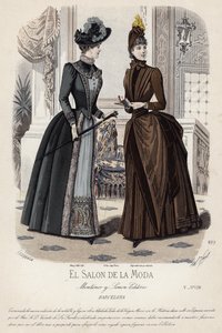 Placa de moda francesa, finales del siglo XIX de French School