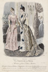 Placa de moda francesa, finales del siglo XIX de French School