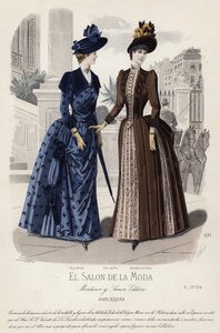 Placa de moda francesa, finales del siglo XIX de French School