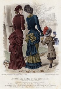 Placa de moda francesa, finales del siglo XIX de French School