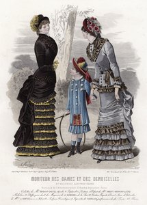 Placa de moda francesa, finales del siglo XIX