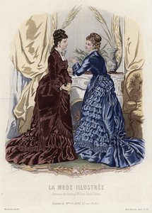 Placa de moda francesa, finales del siglo XIX de French School