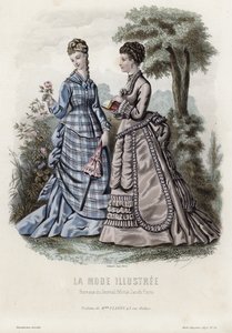 Placa de moda francesa, finales del siglo XIX de French School
