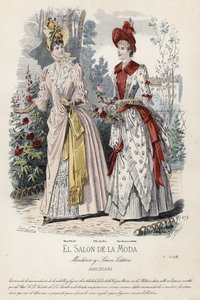 Placa de moda francesa, finales del siglo XIX de French School