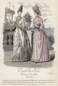 Placa de moda francesa, finales del siglo XIX de French School