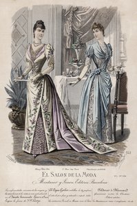 Placa de moda francesa, finales del siglo XIX de French School