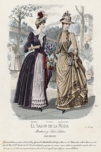 Placa de moda francesa, finales del siglo XIX de French School