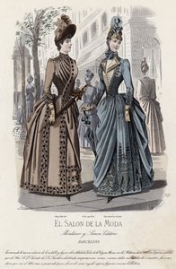 Placa de moda francesa, finales del siglo XIX de French School