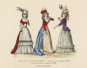 Modas francesas, finales del siglo XVIII de French School