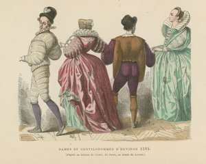 Damas y caballeros franceses de c1584