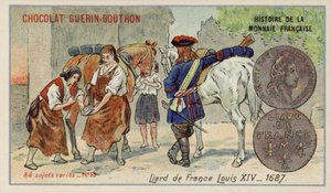 Liard francés del reinado de Luis XIV de French School