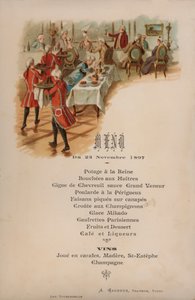 Menú francés para una cena