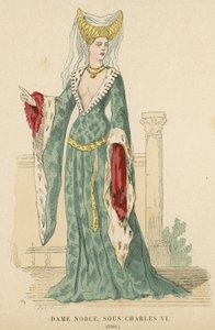Noble francesa del reinado de Carlos VI, 1380 de French School