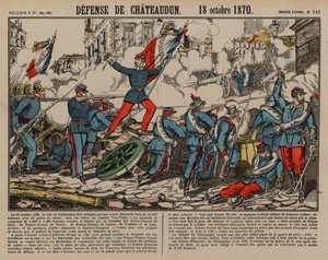 Tropas francesas defendiendo Châteaudun, Guerra Franco-Prusiana