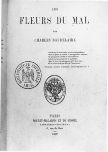 Portada de la Primera Edición de Las Flores del Mal por Charles Baudelaire (1821-67) publicada por Poulet-Malassis et de Broise, 1857 de French School