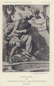 Frontispicio de las Observaciones sobre la lengua francesa, París de French School