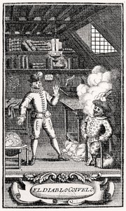 Portada de Dubercelle para "The Devil upon Two Sticks", c.1787