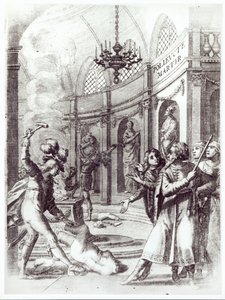 Frontispicio de Polyeucte por Pierre Corneille (1606-84) publicado en 1643 de French School