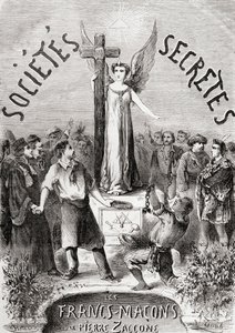 Frontispicio de Societes Secretes, les Francs Macons, publicado c.1867