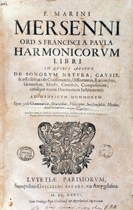 Frontispicio de Harmonie universelle de Marin Mersenne de French School